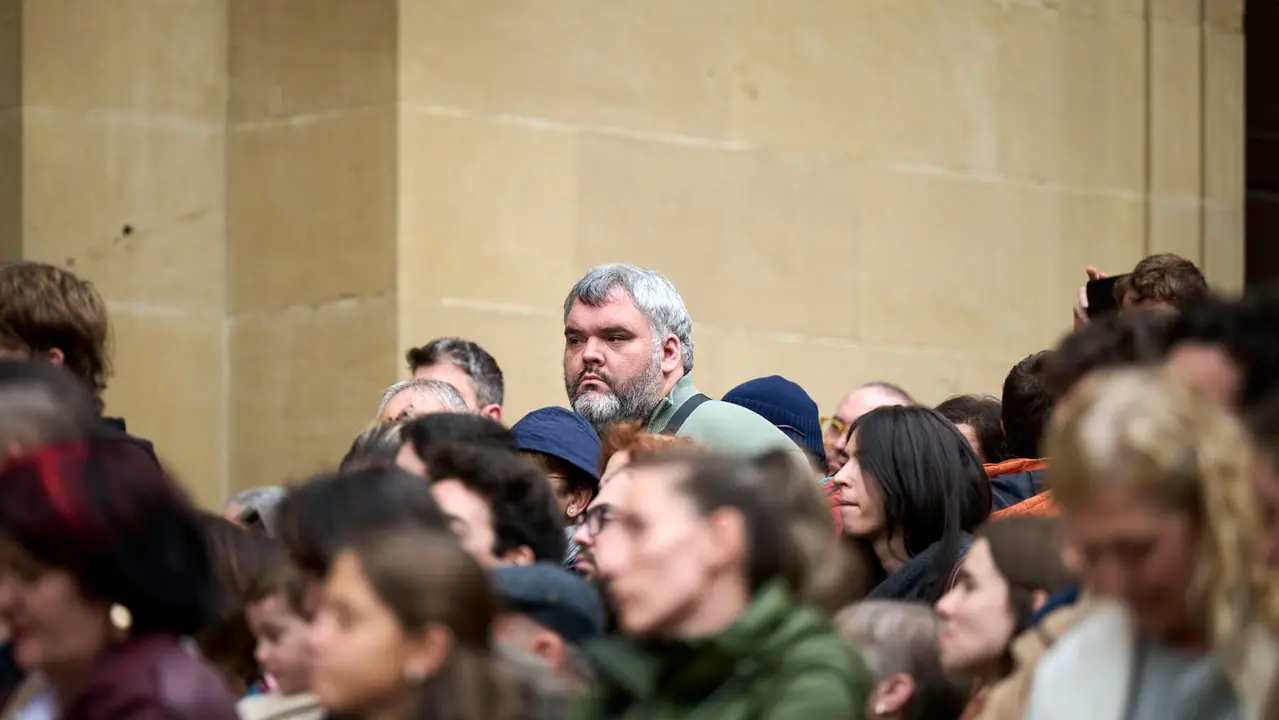 Presentación de los gigantes de la Catedral de Pamplona. PABLO LASAOSA