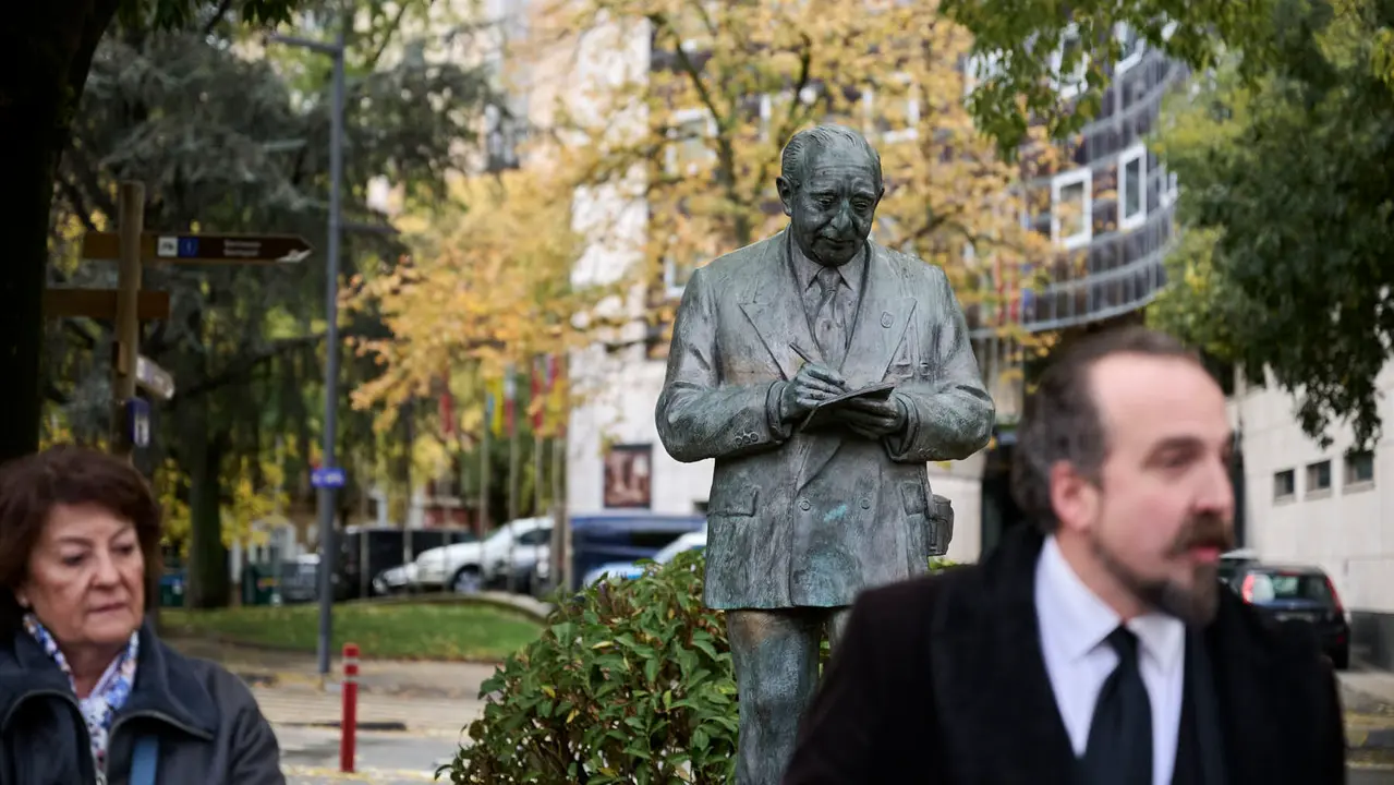 Homenaje a José Joaquín Arazuri en el 25º aniversario de su fallecimiento, organizado por la Sociedad Napardi. PABLO LASAOSA