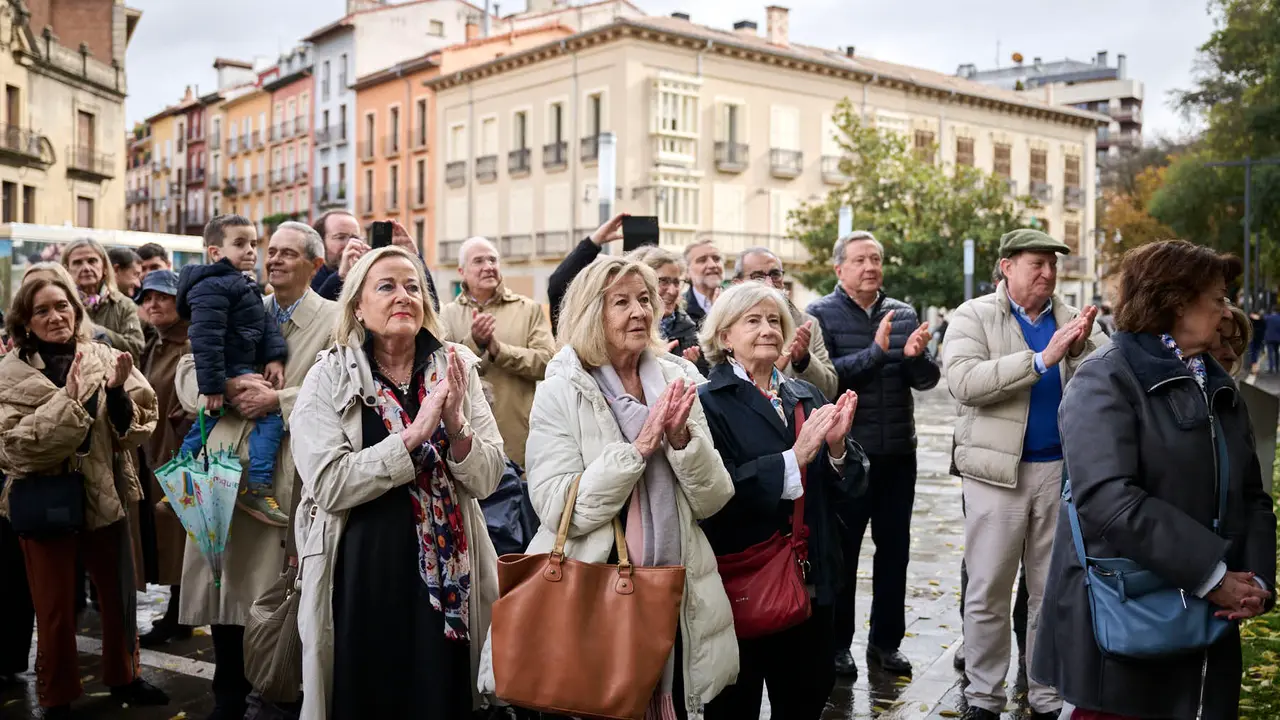Homenaje a José Joaquín Arazuri en el 25º aniversario de su fallecimiento, organizado por la Sociedad Napardi. PABLO LASAOSA