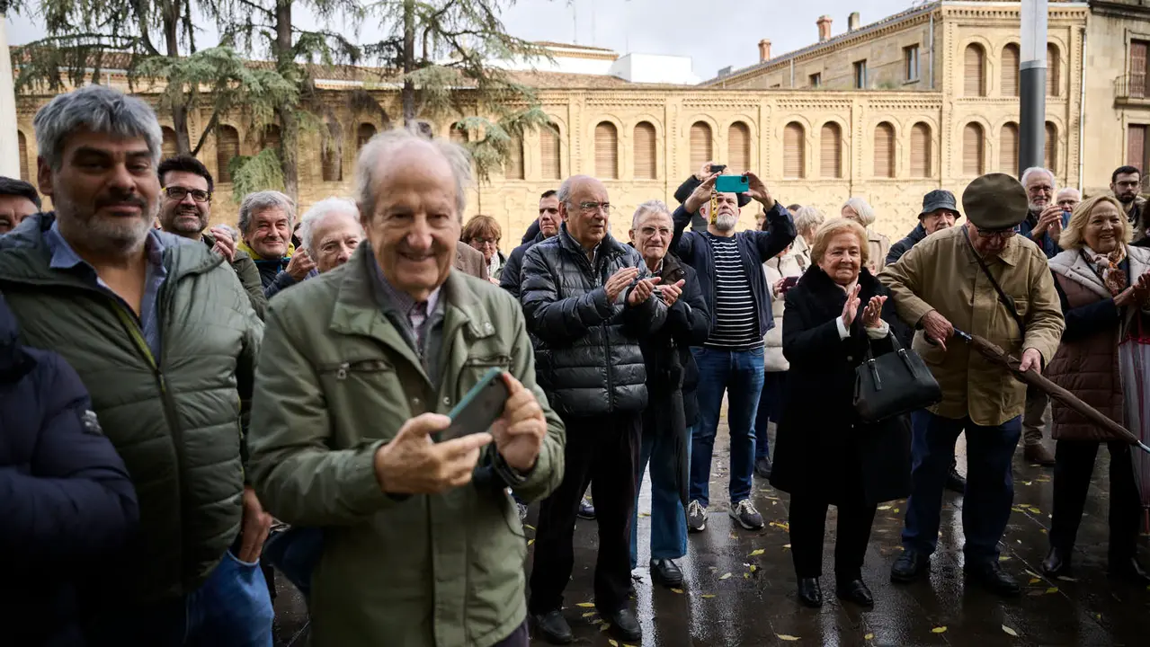 Homenaje a José Joaquín Arazuri en el 25º aniversario de su fallecimiento, organizado por la Sociedad Napardi. PABLO LASAOSA