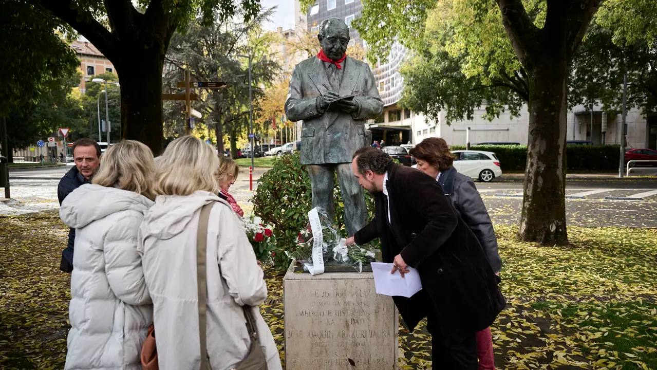 Homenaje a José Joaquín Arazuri en el 25º aniversario de su fallecimiento, organizado por la Sociedad Napardi. PABLO LASAOSA