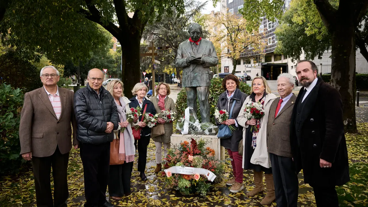 Homenaje a José Joaquín Arazuri en el 25º aniversario de su fallecimiento, organizado por la Sociedad Napardi. PABLO LASAOSA