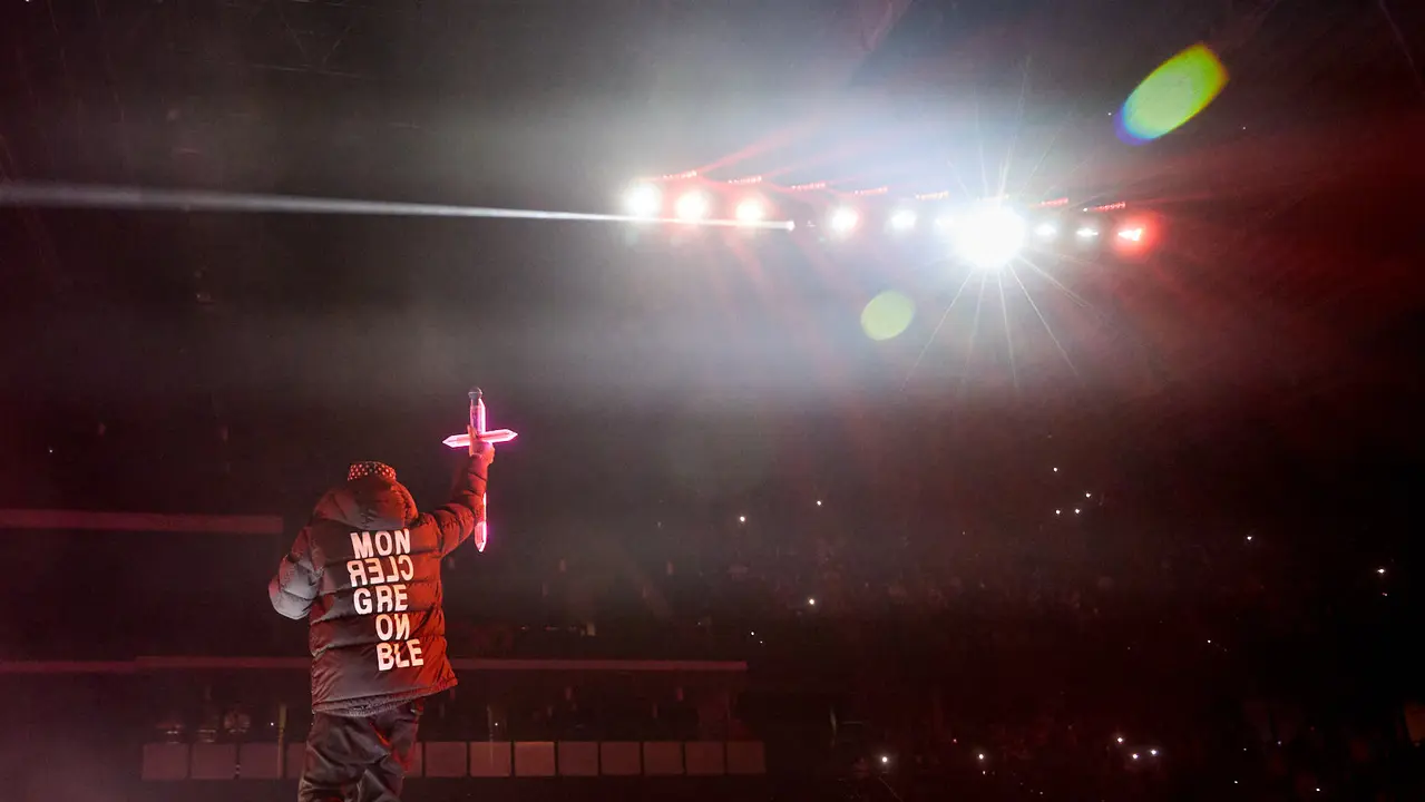 Concierto del cantante y compositor puertorriqueño de reguetón y trap latino Anuel AA en el pabellón Navarra Arena de Pamplona dentro de su gira Europe Tour 2025. IÑIGO ALZUGARAY