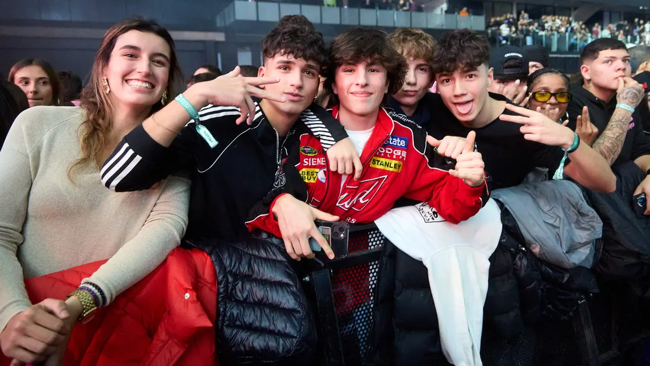 Concierto del cantante y compositor puertorriqueño de reguetón y trap latino Anuel AA en el pabellón Navarra Arena de Pamplona dentro de su gira Europe Tour 2025. IÑIGO ALZUGARAY