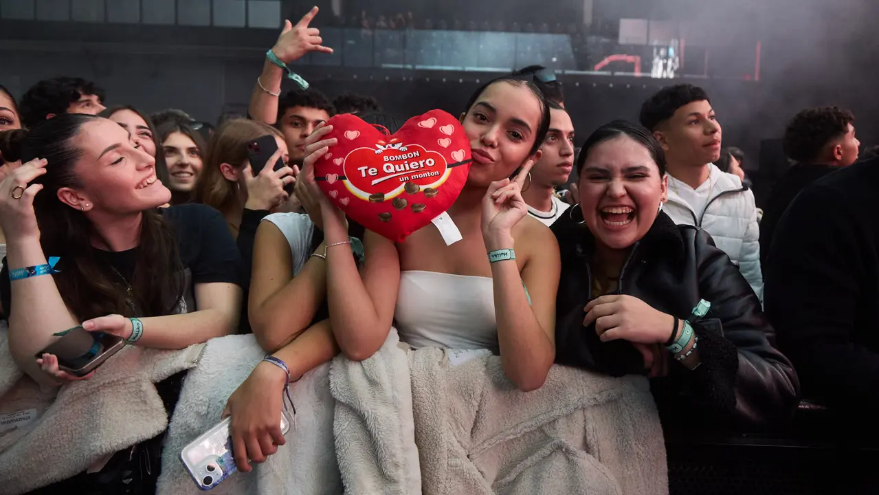 Concierto del cantante y compositor puertorriqueño de reguetón y trap latino Anuel AA en el pabellón Navarra Arena de Pamplona dentro de su gira Europe Tour 2025. IÑIGO ALZUGARAY