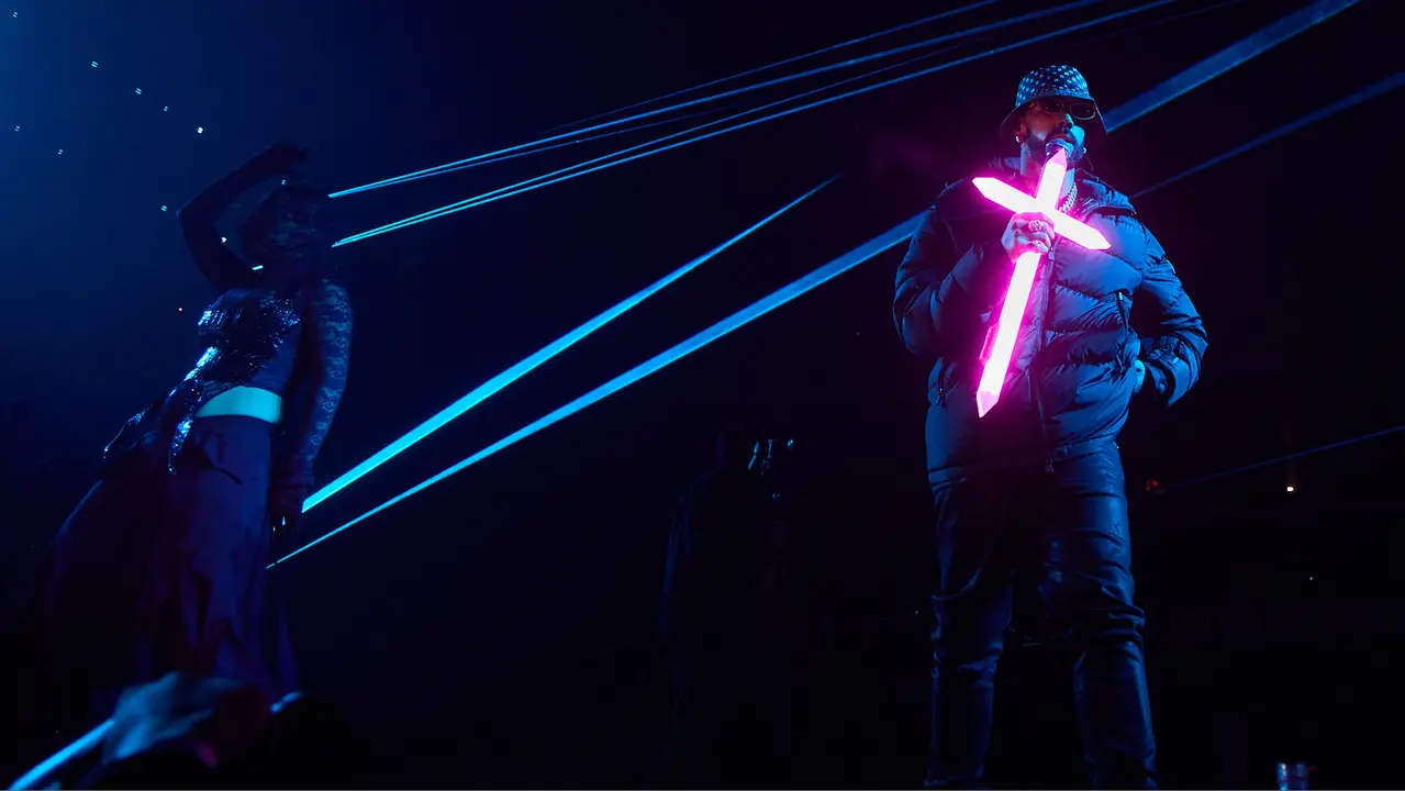 Concierto del cantante y compositor puertorriqueño de reguetón y trap latino Anuel AA en el pabellón Navarra Arena de Pamplona dentro de su gira Europe Tour 2025. IÑIGO ALZUGARAY