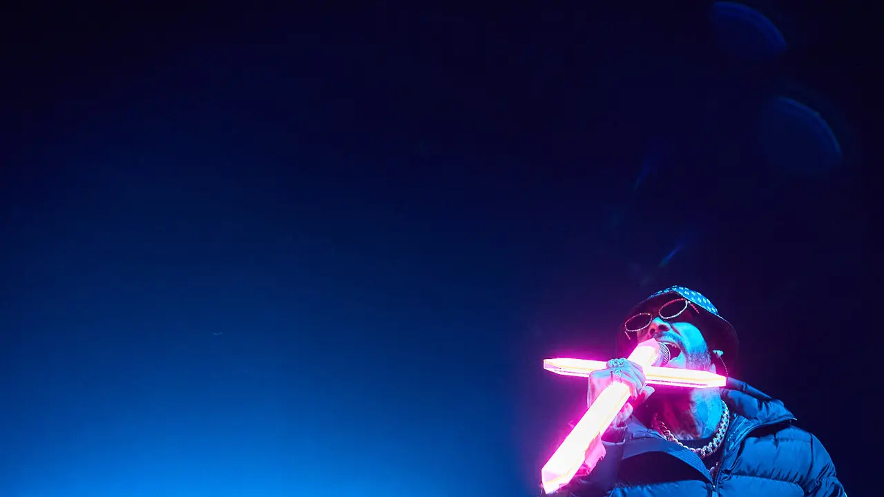 Concierto del cantante y compositor puertorriqueño de reguetón y trap latino Anuel AA en el pabellón Navarra Arena de Pamplona dentro de su gira Europe Tour 2025. IÑIGO ALZUGARAY