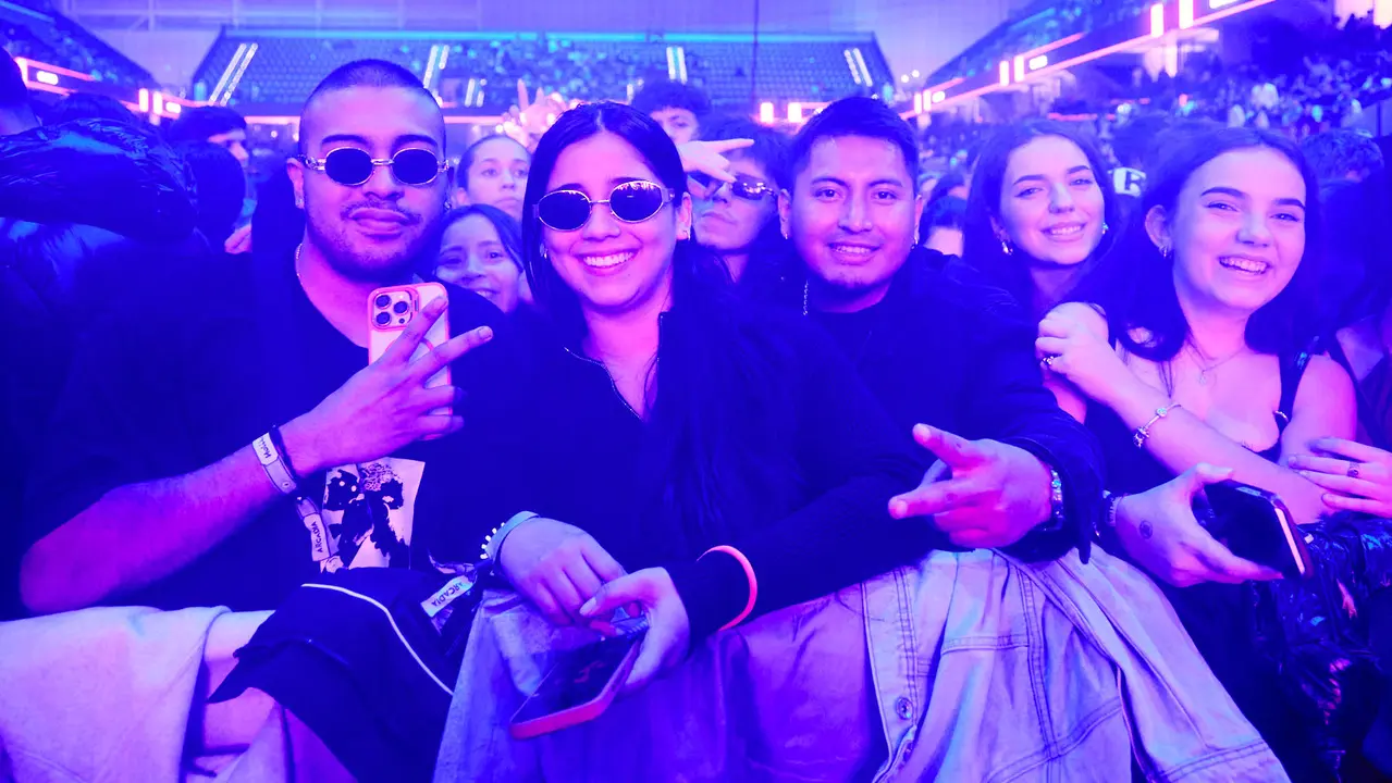 Concierto del cantante y compositor puertorriqueño de reguetón y trap latino Anuel AA en el pabellón Navarra Arena de Pamplona dentro de su gira Europe Tour 2025. IÑIGO ALZUGARAY