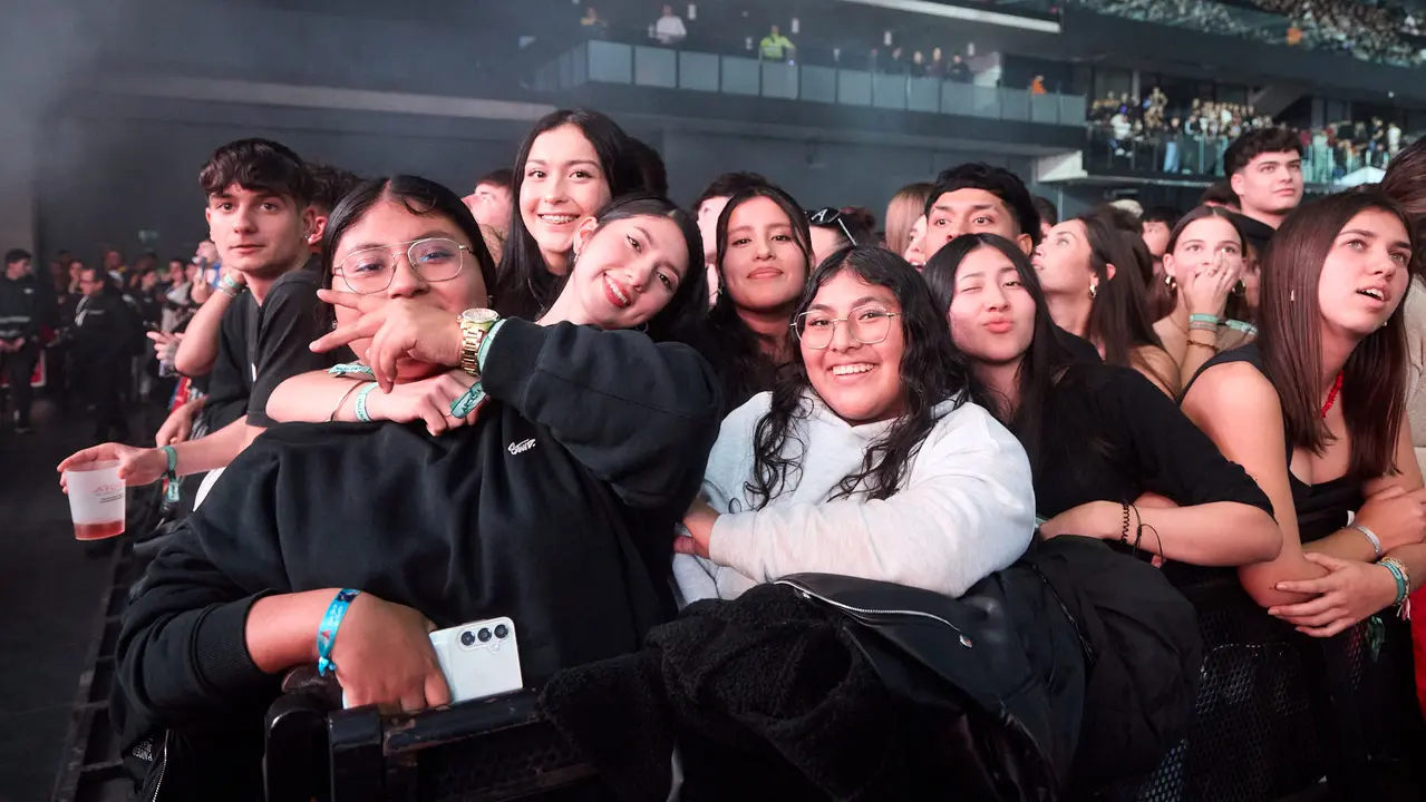 Concierto del cantante y compositor puertorriqueño de reguetón y trap latino Anuel AA en el pabellón Navarra Arena de Pamplona dentro de su gira Europe Tour 2025. IÑIGO ALZUGARAY