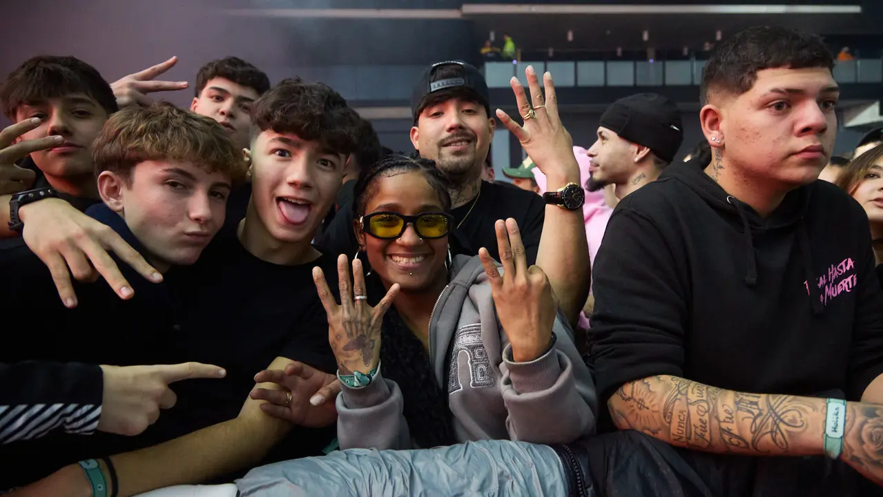 Concierto del cantante y compositor puertorriqueño de reguetón y trap latino Anuel AA en el pabellón Navarra Arena de Pamplona dentro de su gira Europe Tour 2025. IÑIGO ALZUGARAY