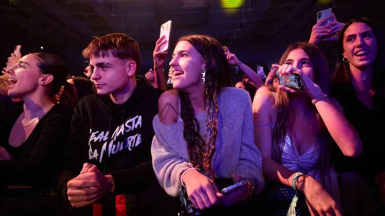 Concierto del cantante y compositor puertorriqueño de reguetón y trap latino Anuel AA en el pabellón Navarra Arena de Pamplona dentro de su gira Europe Tour 2025. IÑIGO ALZUGARAY