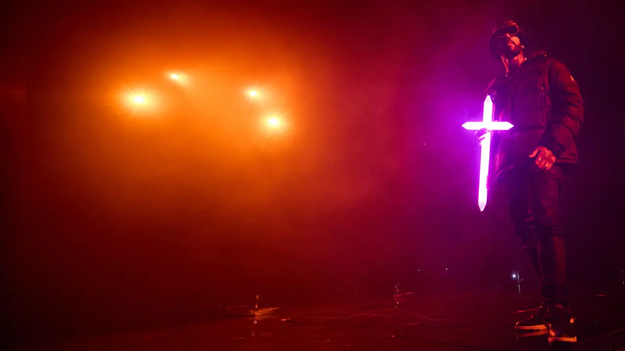 Concierto del cantante y compositor puertorriqueño de reguetón y trap latino Anuel AA en el pabellón Navarra Arena de Pamplona dentro de su gira Europe Tour 2025. IÑIGO ALZUGARAY