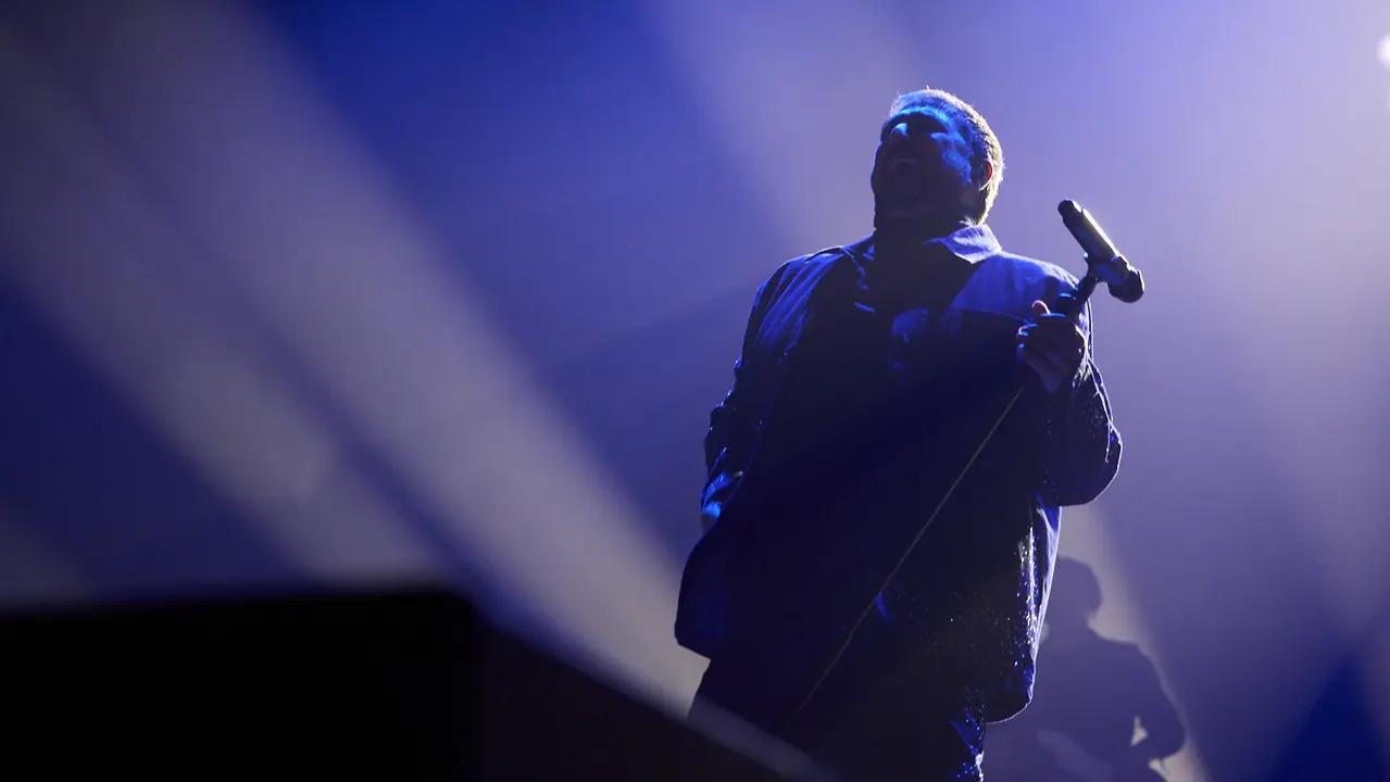 Concierto de Antonio Orozco en el Pabellón Navarra Arena de Pamplona dentro de su tour 'La Gira de Mi Vida' con la que el cantante y compositor conmemora sus 25 años de trayectoria musical. IÑIGO ALZUGARAY