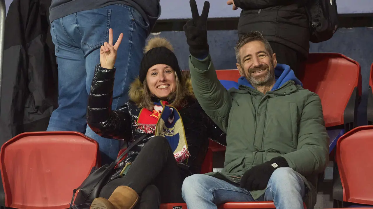 La grada del estadio de El Sadar durante el partido de La Liga EA Sports entre CA Osasuna y Real Sociedad disputado en Pamplona. IÑIGO ALZUGARAY
