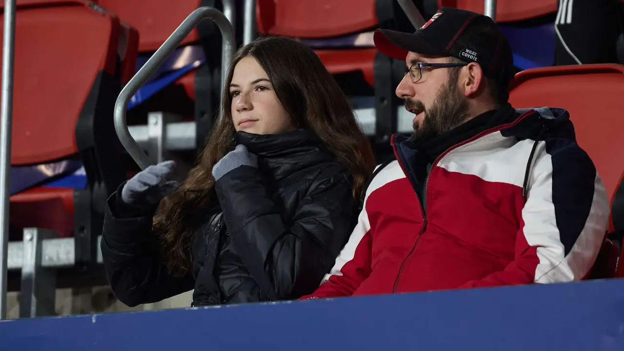 La grada del estadio de El Sadar durante el partido de La Liga EA Sports entre CA Osasuna y Real Sociedad disputado en Pamplona. IÑIGO ALZUGARAY