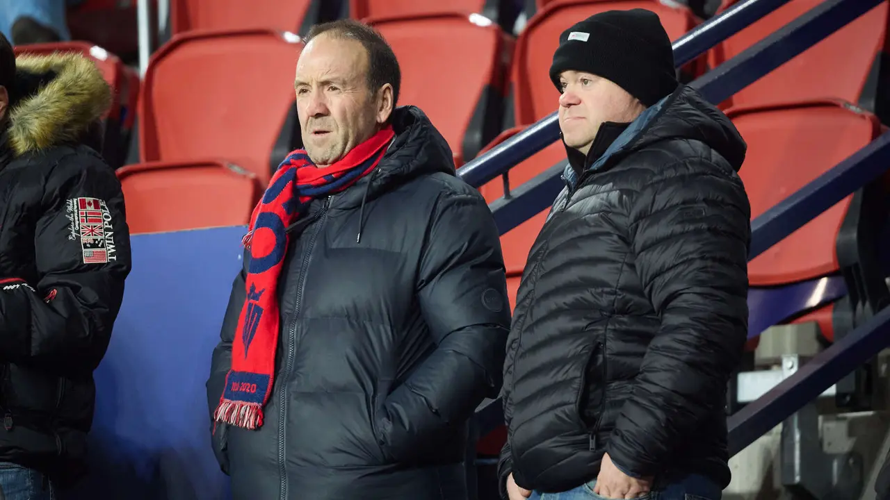 La grada del estadio de El Sadar durante el partido de La Liga EA Sports entre CA Osasuna y Real Sociedad disputado en Pamplona. IÑIGO ALZUGARAY