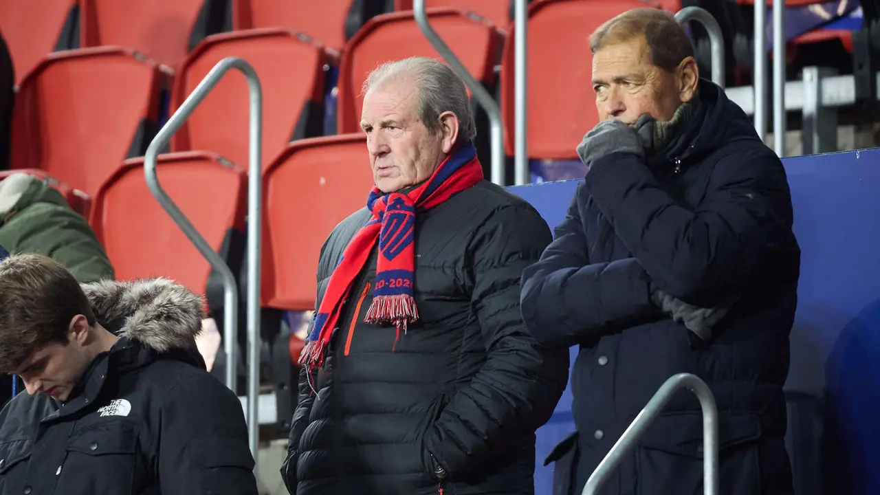 La grada del estadio de El Sadar durante el partido de La Liga EA Sports entre CA Osasuna y Real Sociedad disputado en Pamplona. IÑIGO ALZUGARAY