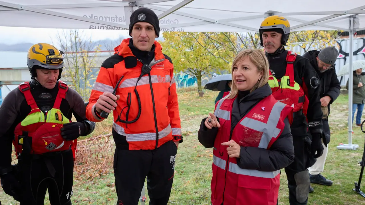 Simulacro de un accidente aéreo en Noáin. GOBIERNO DE NAVARRA