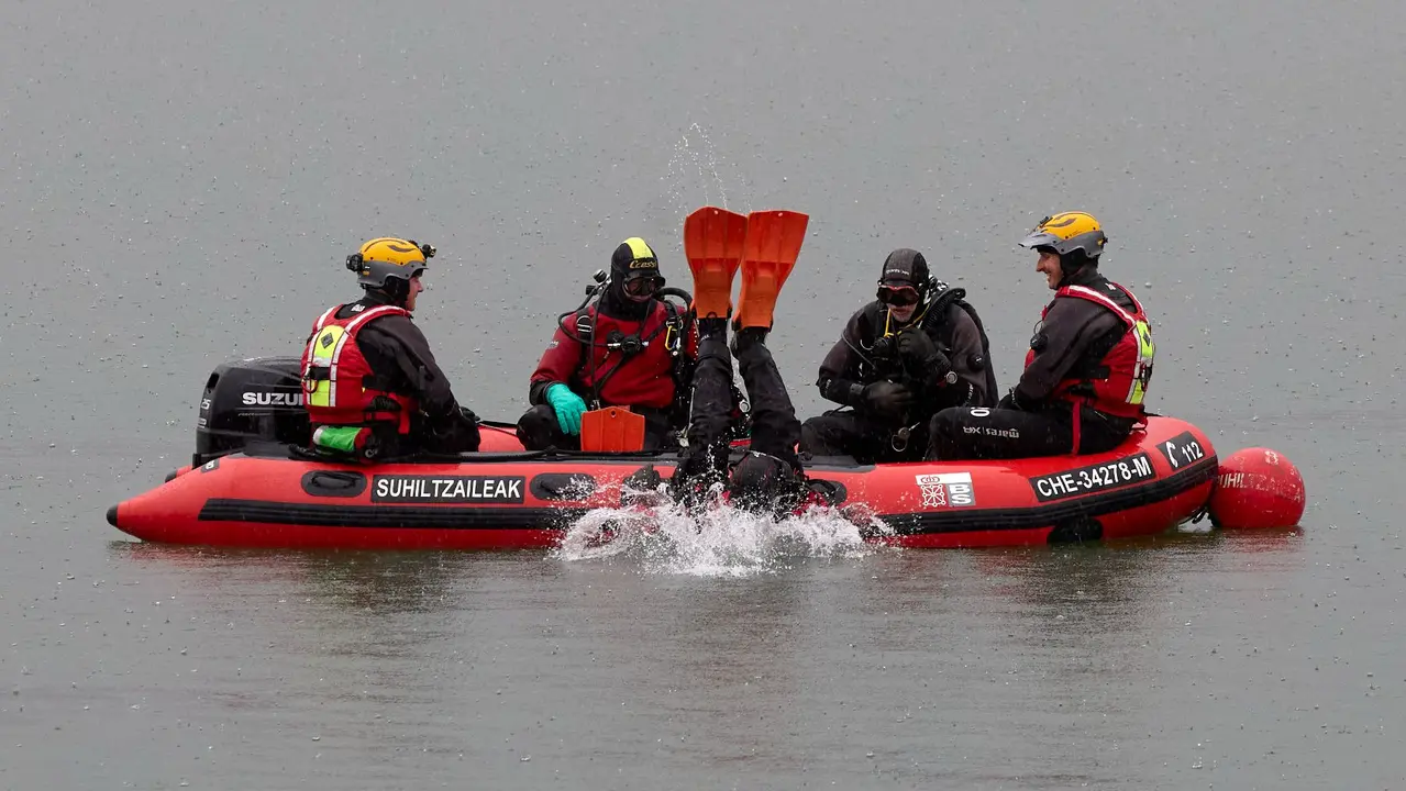 Simulacro de un accidente aéreo en Noáin. GOBIERNO DE NAVARRA