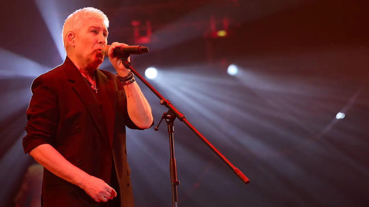 Concierto de los Pecos en el pabellón Navarra Arena dentro de su gira ' Dos Voces y Una Historia'. IÑIGO ALZUGARAY