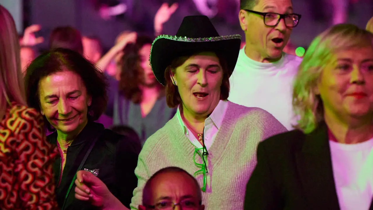 Concierto de los Pecos en el pabellón Navarra Arena dentro de su gira ' Dos Voces y Una Historia'. IÑIGO ALZUGARAY