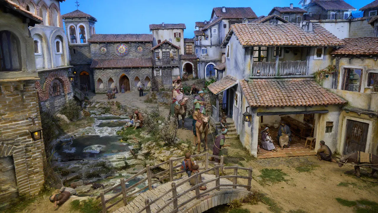 Tradicional exposición de Belenes en Baluarte organizada por la Asociación de Belenistas de Pamplona. IÑIGO ALZUGARAY