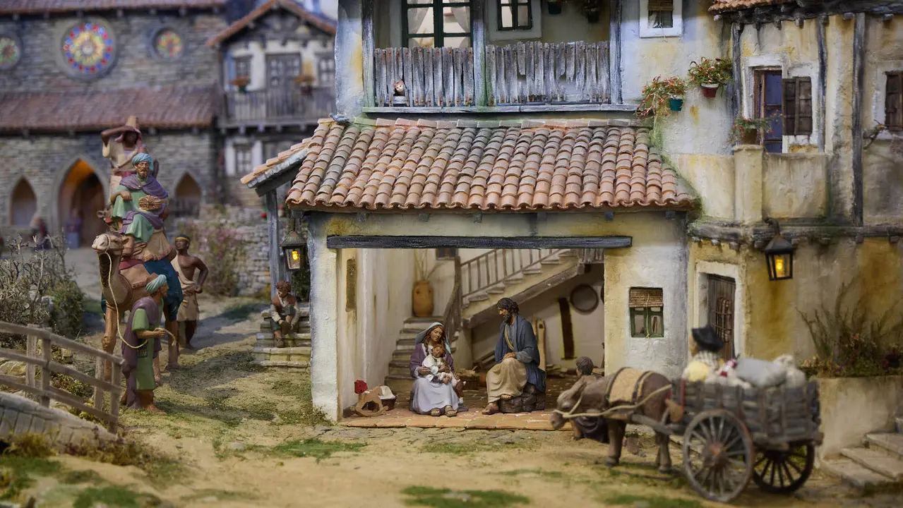 Tradicional exposición de Belenes en Baluarte organizada por la Asociación de Belenistas de Pamplona. IÑIGO ALZUGARAY