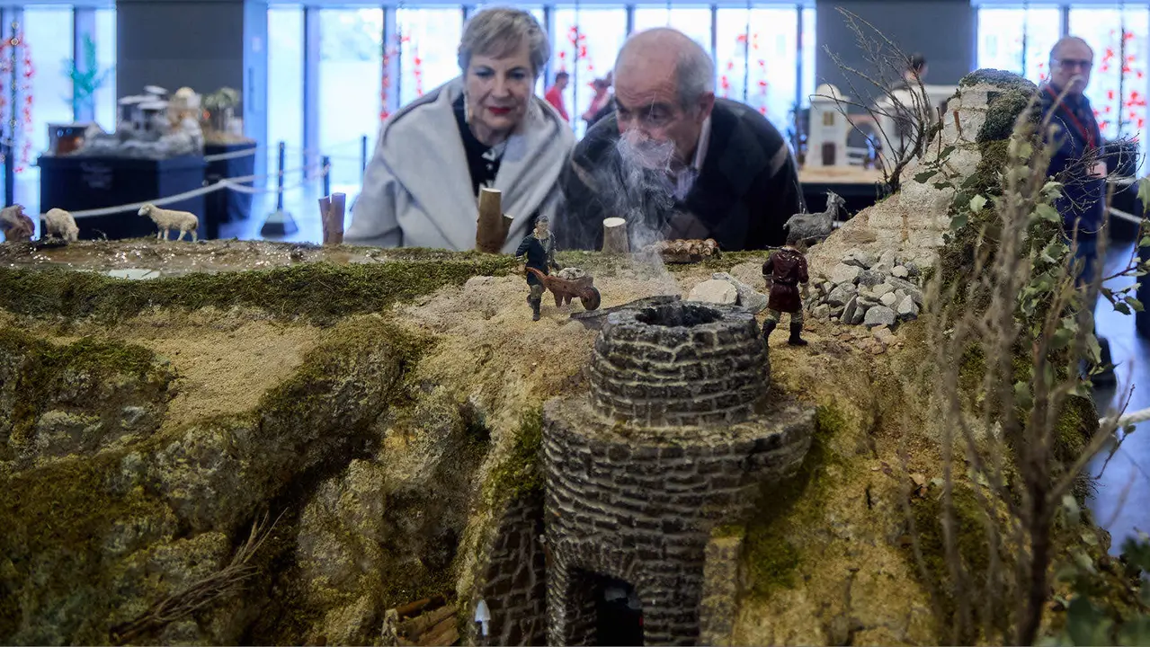 Tradicional exposición de Belenes en Baluarte organizada por la Asociación de Belenistas de Pamplona. IÑIGO ALZUGARAY
