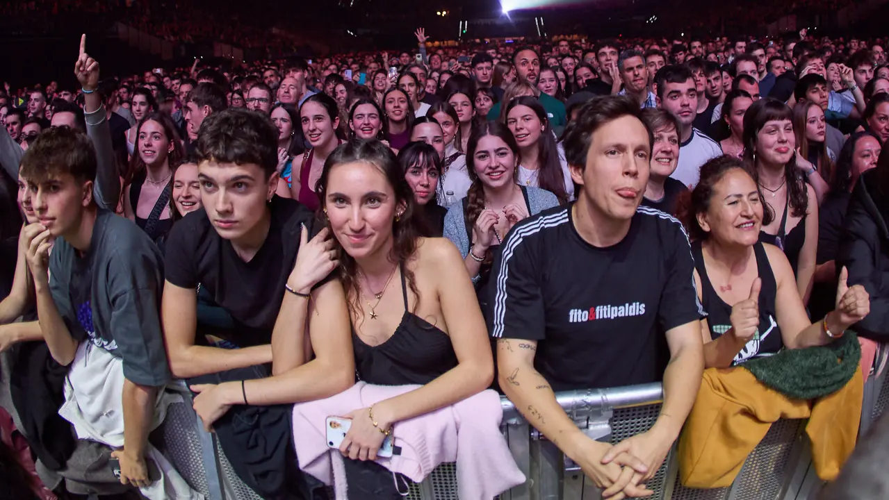 Concierto de Fito & Fitipaldis en el pabellón Navarra Arena dentro de su gira Aullidos Tour que sirve de presentación de su nuevo disco El monte de los aullidos. IÑIGO ALZUGARAY