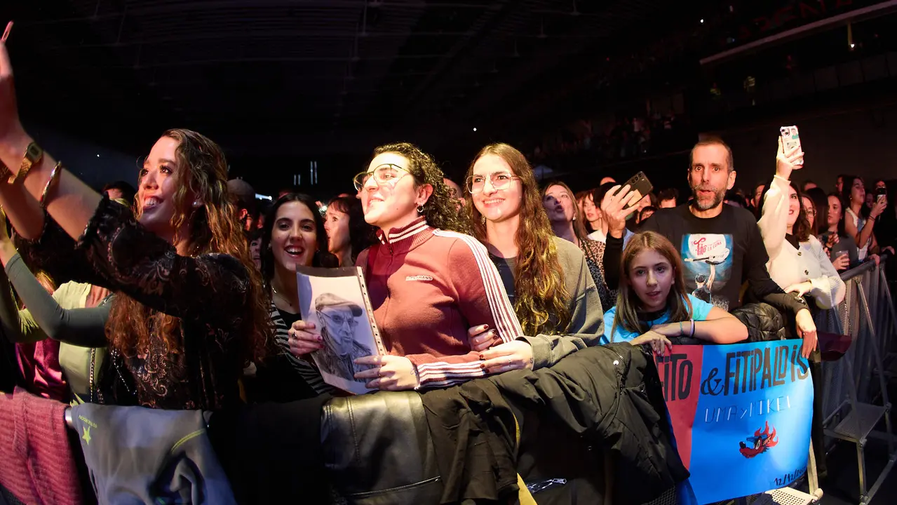 Concierto de Fito & Fitipaldis en el pabellón Navarra Arena dentro de su gira Aullidos Tour que sirve de presentación de su nuevo disco El monte de los aullidos. IÑIGO ALZUGARAY