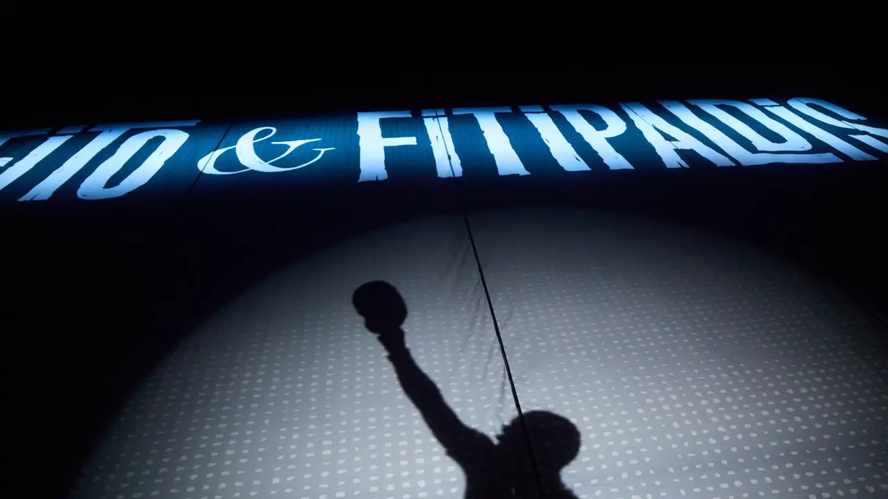 Concierto de Fito & Fitipaldis en el pabellón Navarra Arena dentro de su gira Aullidos Tour que sirve de presentación de su nuevo disco El monte de los aullidos. IÑIGO ALZUGARAY