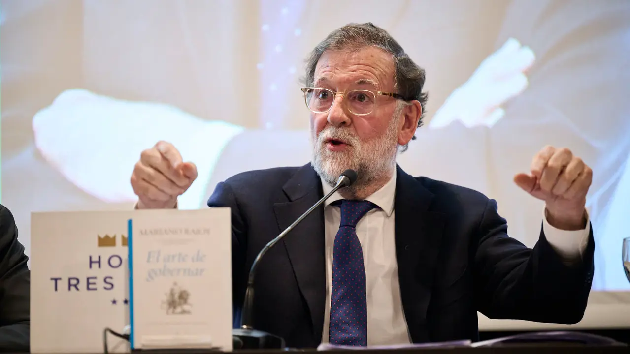 El expresidente del Gobierno de Espa&ntilde;a, Mariano Rajoy Brey, presenta su libro 'El arte de gobernar' en un acto presentado por los populares Sergio Sayas y Carlos Garc&iacute;a Adanero que clausurar&aacute; el presidente del PPN, Javier Garc&iacute;a. PABLO LASAOSA