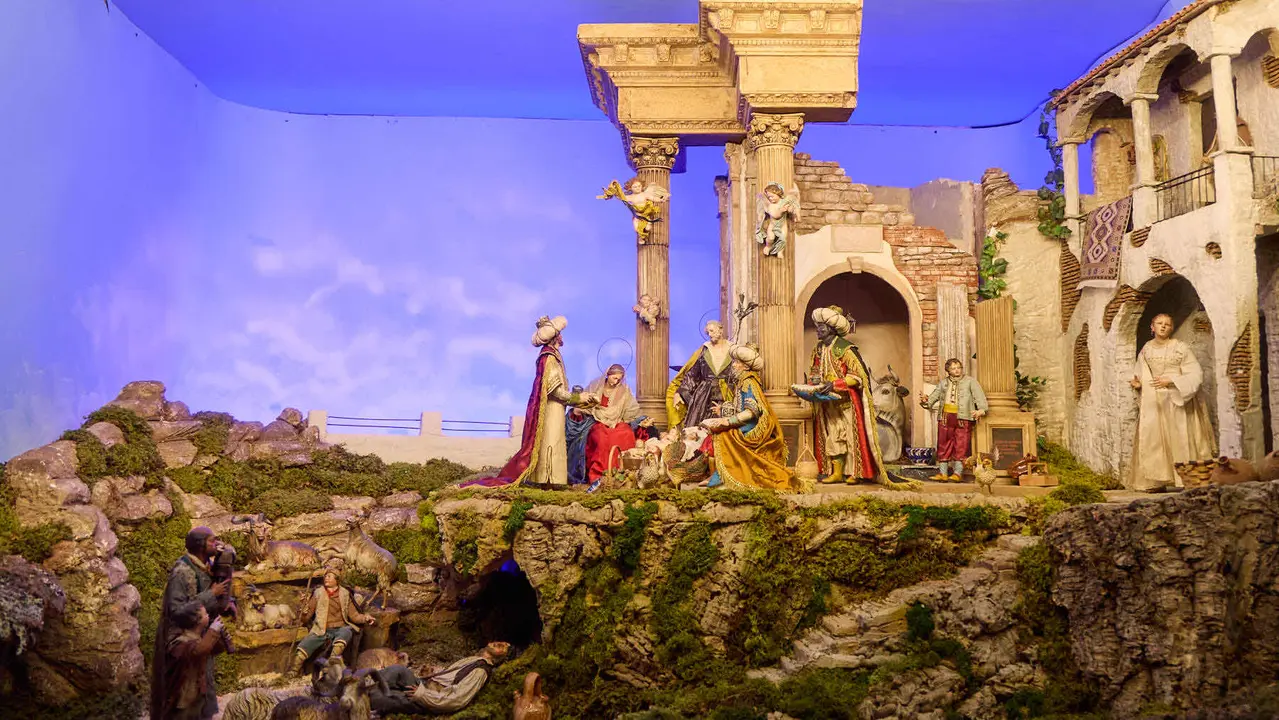 Presentaci&oacute;n de la exposici&oacute;n de belenes en la Catedral de Pamplona. I&Ntilde;IGO ALZUGARAY