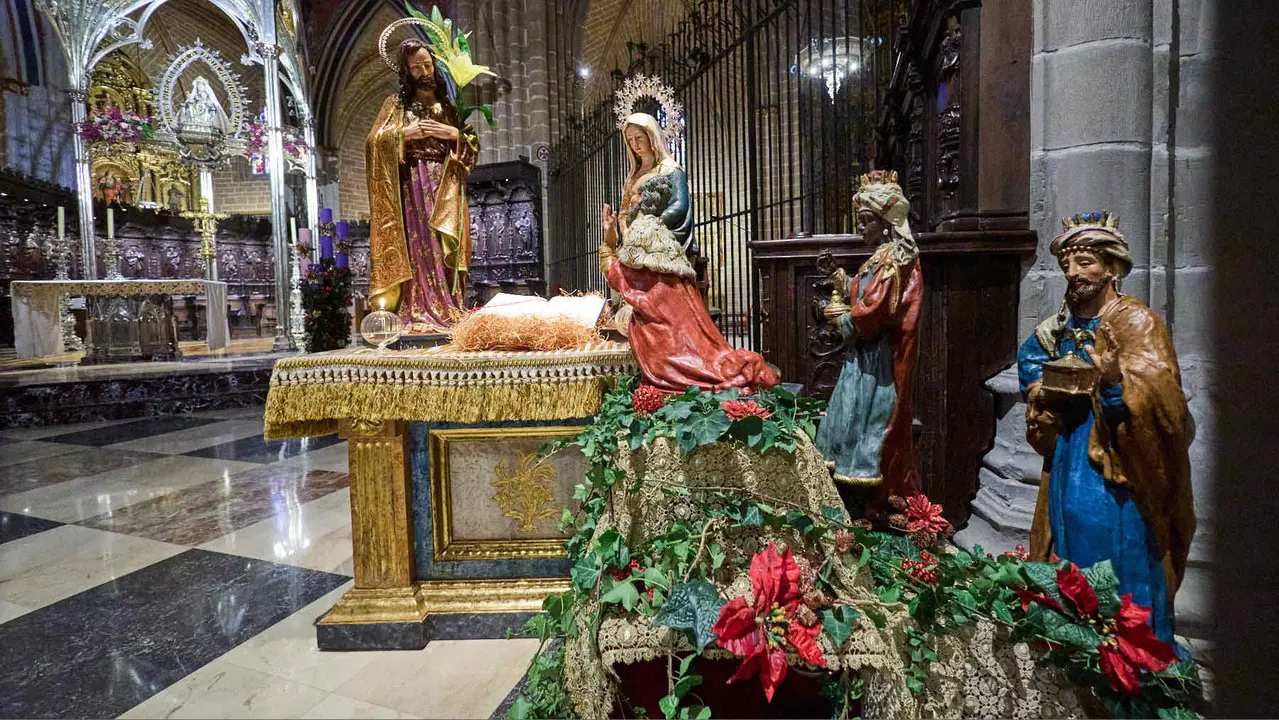 Presentaci&oacute;n de la exposici&oacute;n de belenes en la Catedral de Pamplona. I&Ntilde;IGO ALZUGARAY