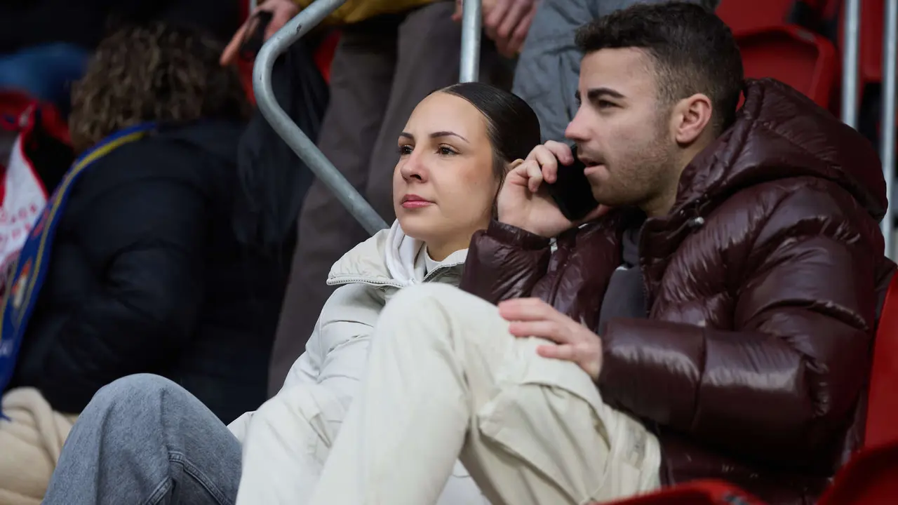 La grada del estadio de El Sadar durante el partido de La Liga EA Sports entre CA Osasuna y Athletic Club disputado en Pamplona. I&Ntilde;IGO ALZUGARAY