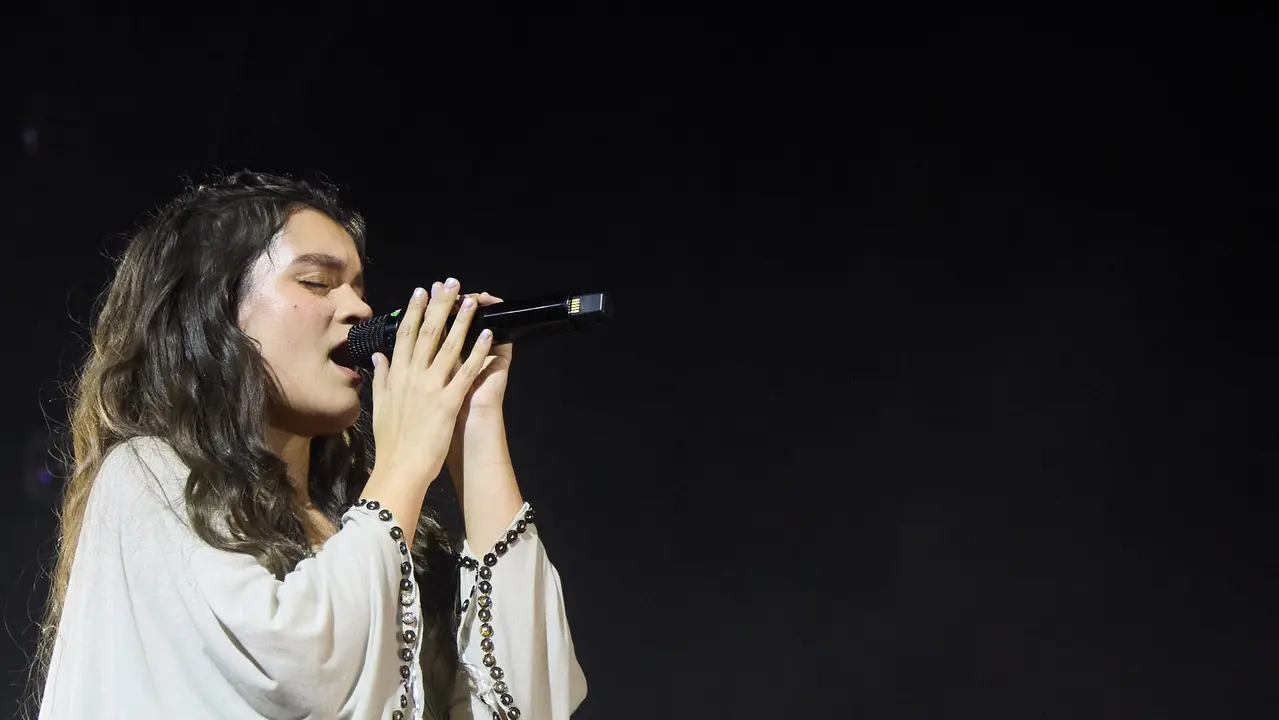Concierto de Amaia en el pabell&oacute;n Navarra Arena con el que inicia su gira de Arenas 2026. I&Ntilde;IGO ALZUGARAY