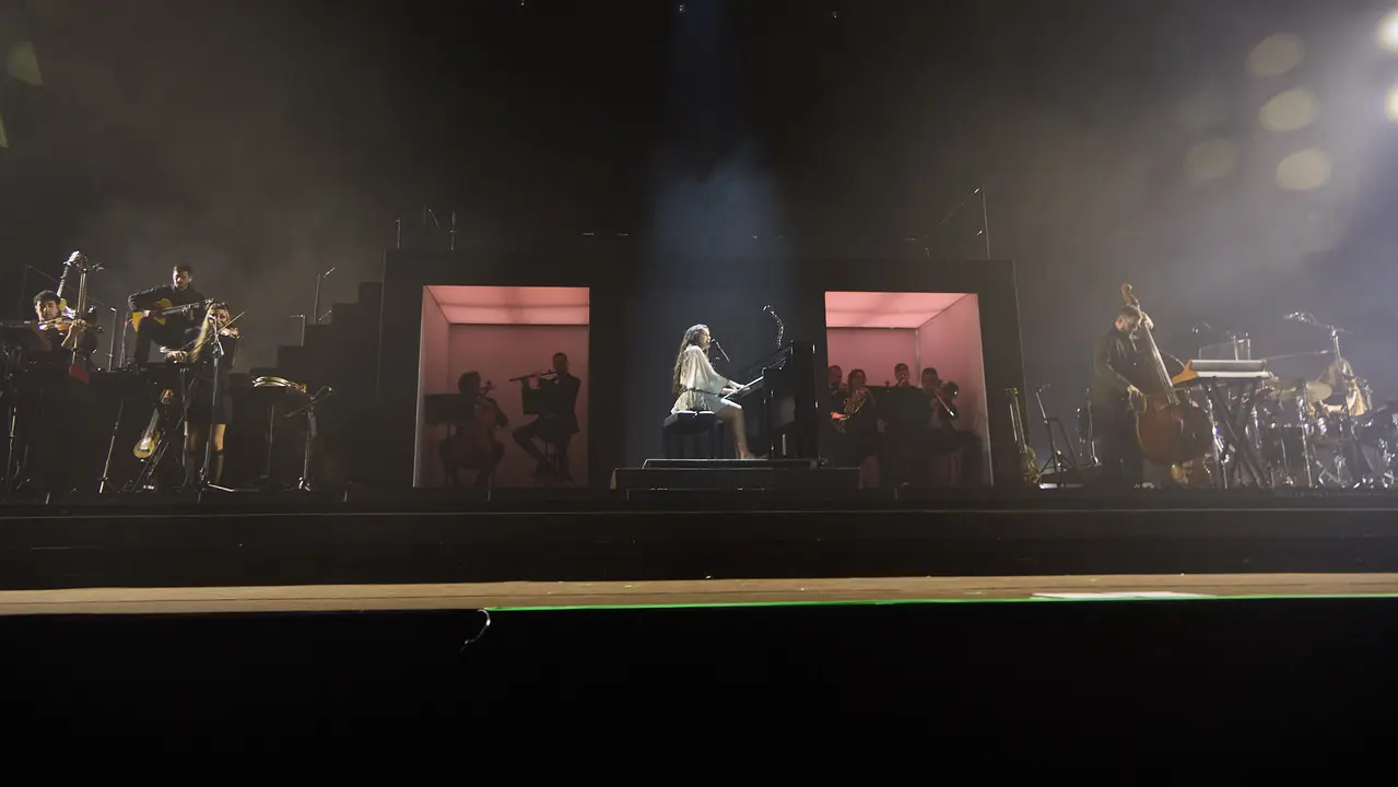 Concierto de Amaia en el pabell&oacute;n Navarra Arena con el que inicia su gira de Arenas 2026. I&Ntilde;IGO ALZUGARAY