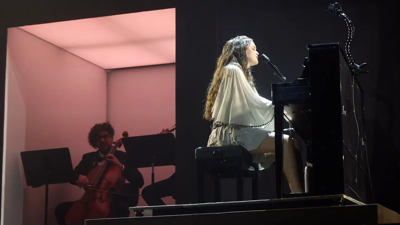 Concierto de Amaia en el pabell&oacute;n Navarra Arena con el que inicia su gira de Arenas 2026. I&Ntilde;IGO ALZUGARAY