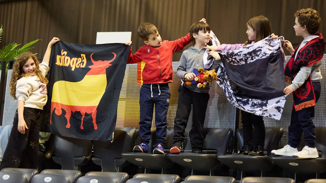 Partido de balonmano entre Espa&ntilde;a y Eslovaquia en el pabell&oacute;n Navarra Arena de Pamplona. I&Ntilde;IGO ALZUGARAY