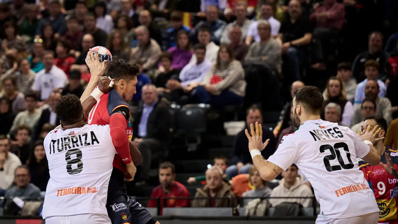 Torneo Internacional de Espa&ntilde;a de Balonmano en el que los Hispanos se han enfrentado a Portugal. PABLO LASAOSA