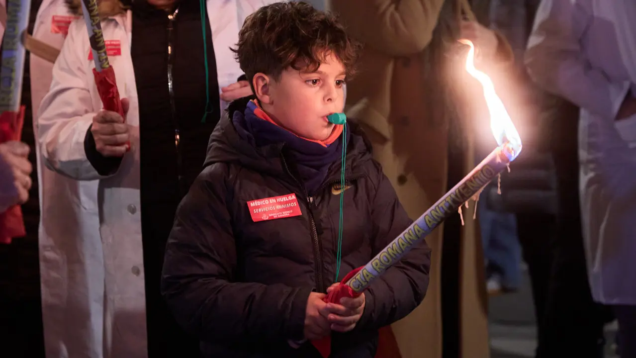 Manifestaci&oacute;n de apoyo al colectivo m&eacute;dico convocada por el Sindicato M&eacute;dico de Navarra (SMN) y el Colegio Oficial de M&eacute;dicos de Navarra. I&Ntilde;IGO ALZUGARAY