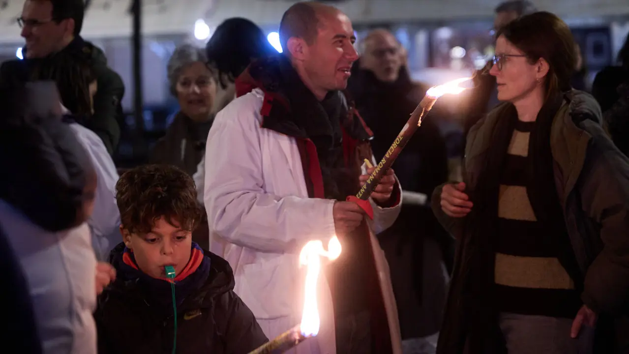Manifestaci&oacute;n de apoyo al colectivo m&eacute;dico convocada por el Sindicato M&eacute;dico de Navarra (SMN) y el Colegio Oficial de M&eacute;dicos de Navarra. I&Ntilde;IGO ALZUGARAY