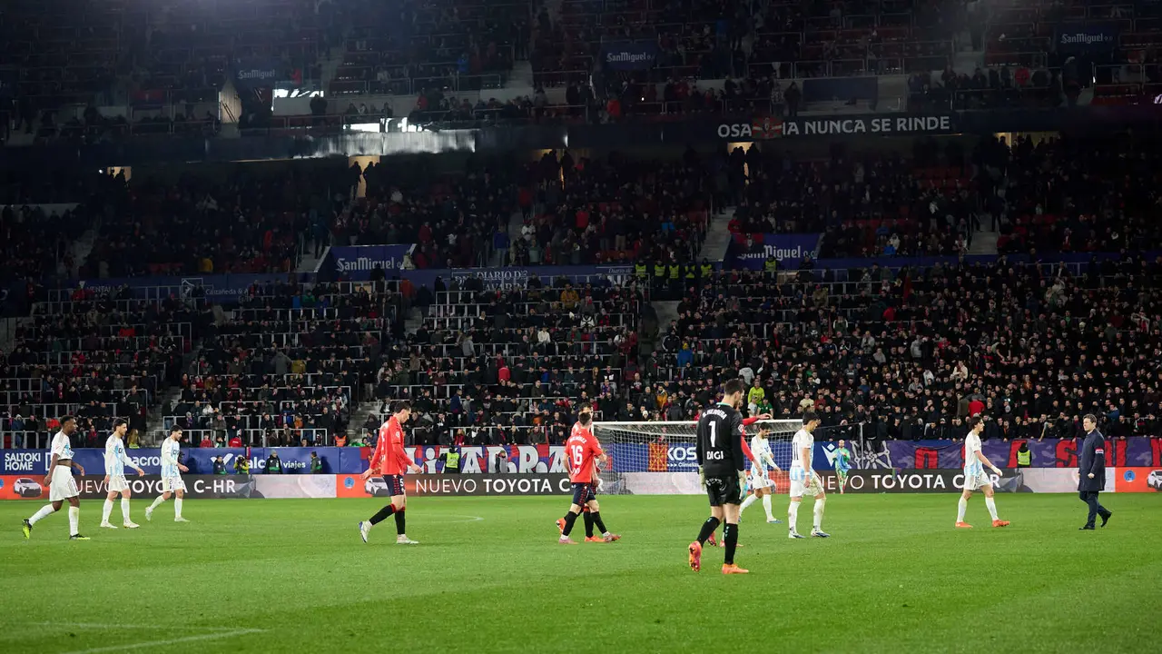Partido de La Liga EA Sports entre CA Osasuna y Real Oviedo disputado en el estadio de El Sadar en Pamplona. I&Ntilde;IGO ALZUGARAY
