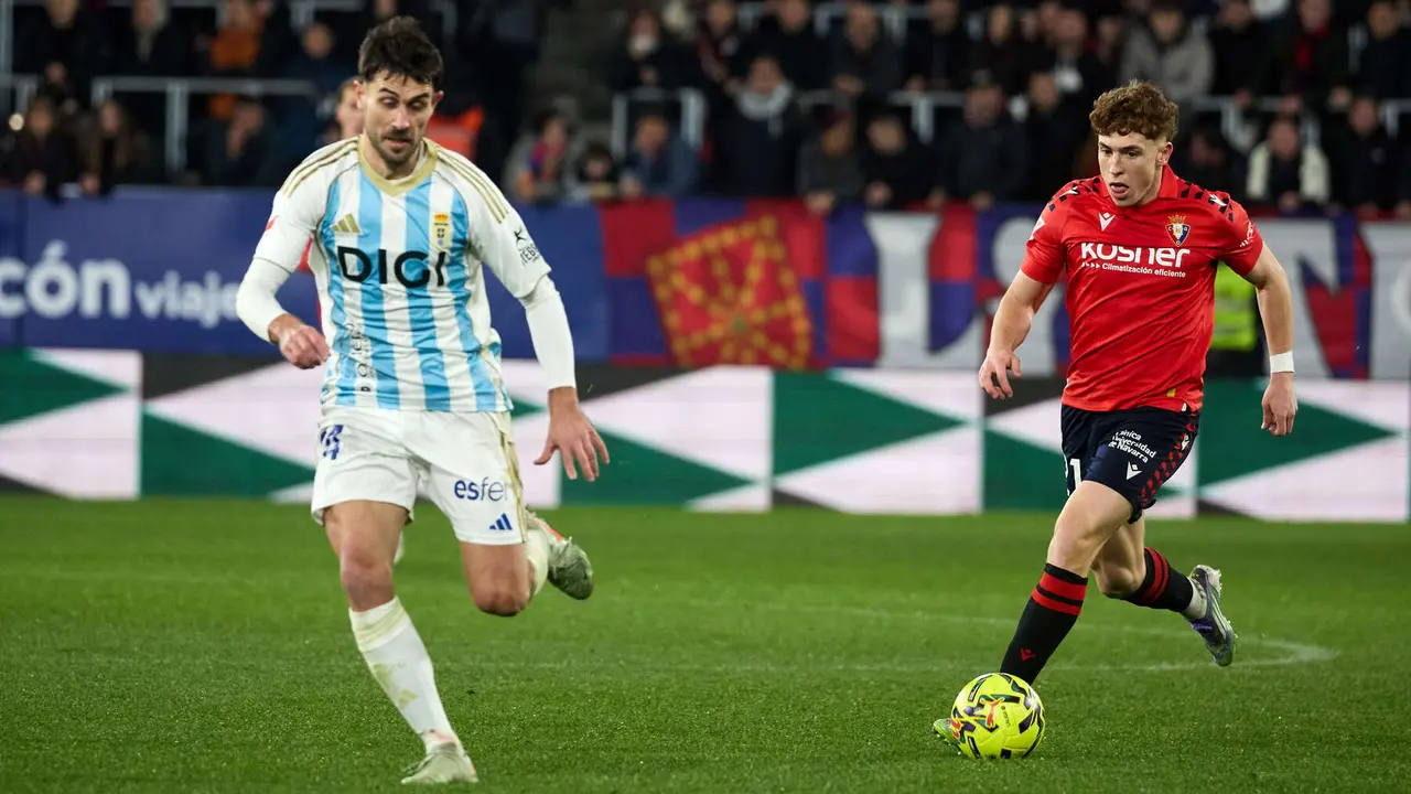 Partido de La Liga EA Sports entre CA Osasuna y Real Oviedo disputado en el estadio de El Sadar en Pamplona. I&Ntilde;IGO ALZUGARAY