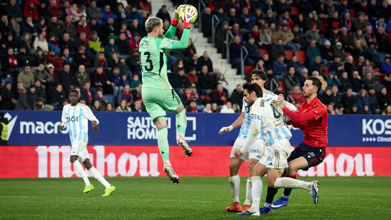 Partido de La Liga EA Sports entre CA Osasuna y Real Oviedo disputado en el estadio de El Sadar en Pamplona. I&Ntilde;IGO ALZUGARAY