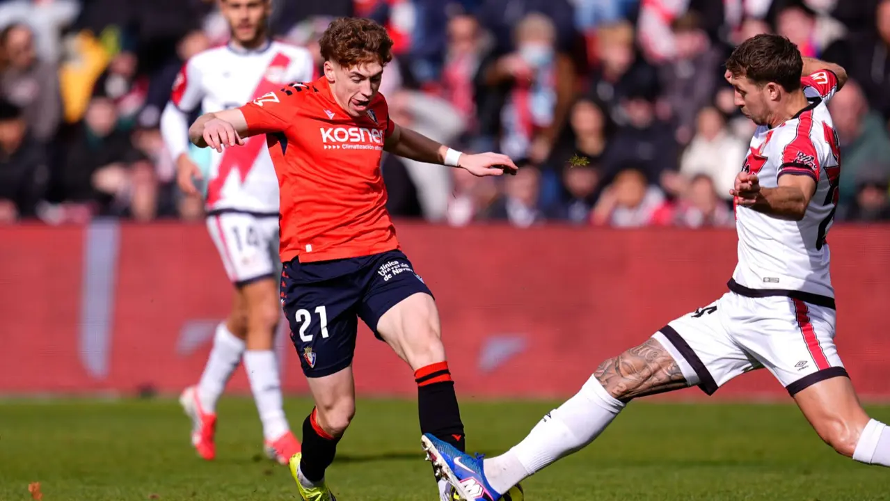 Victoria de Osasuna en el campo del Rayo Vallecano. EUROPA PRESS(1)