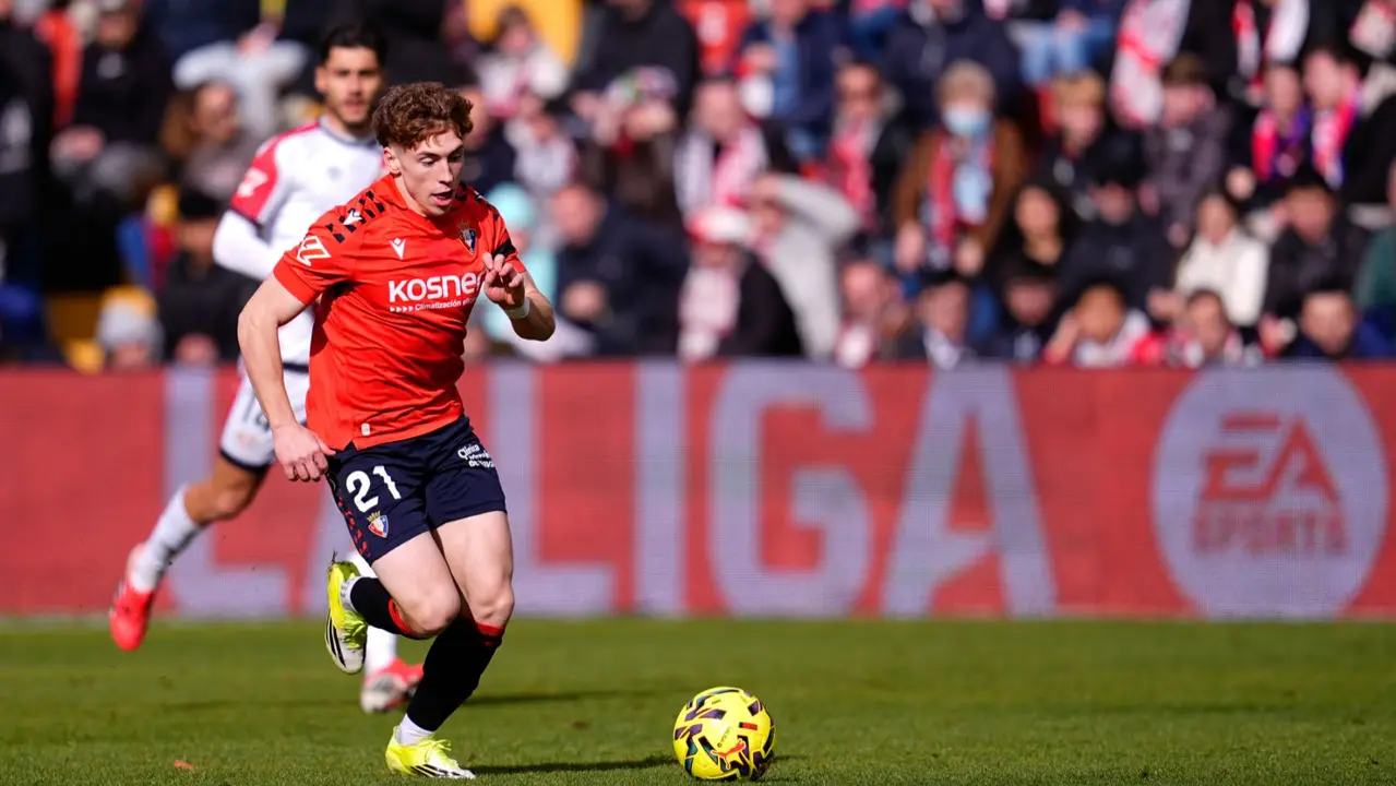 Victoria de Osasuna en el campo del Rayo Vallecano. EUROPA PRESS