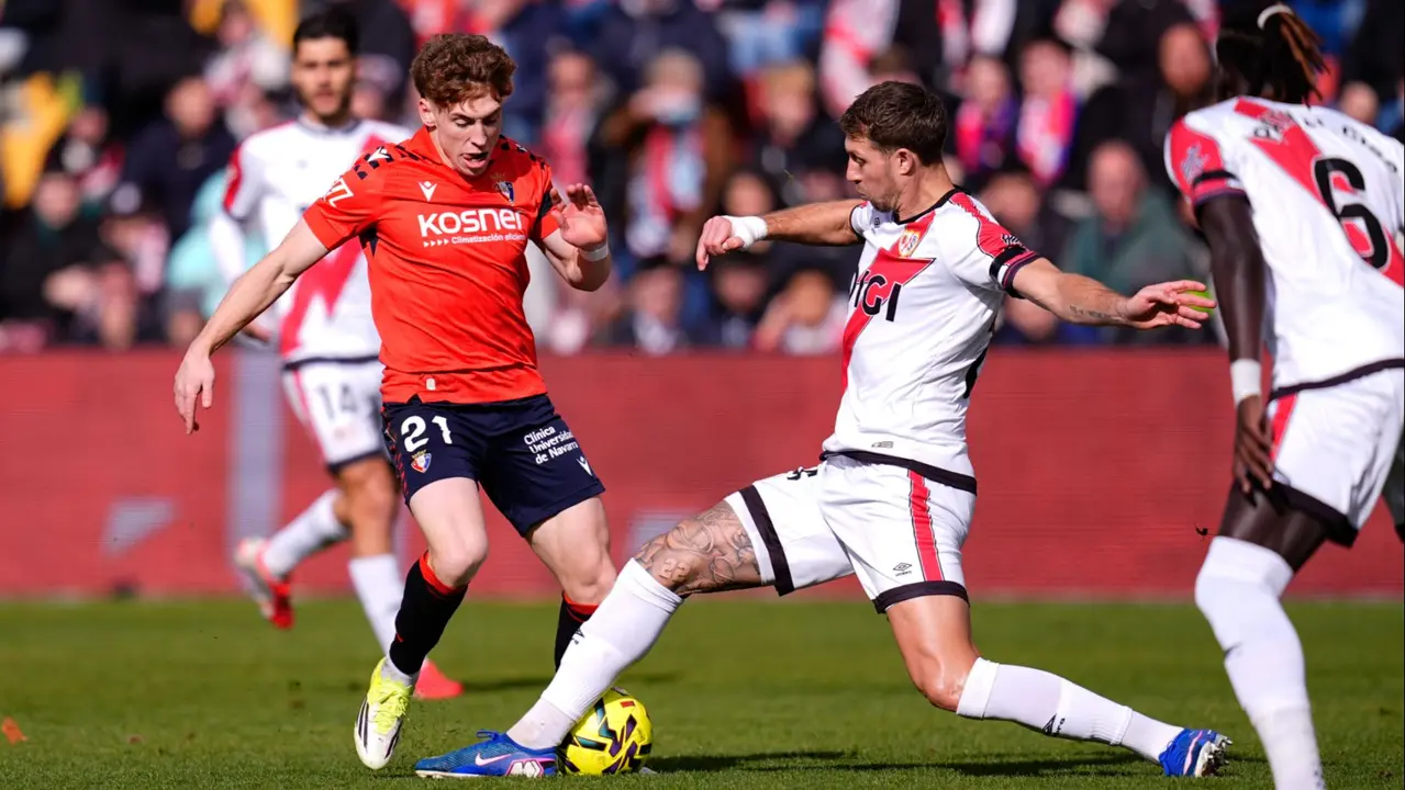 Victoria de Osasuna en el campo del Rayo Vallecano. EUROPA PRESS(1)