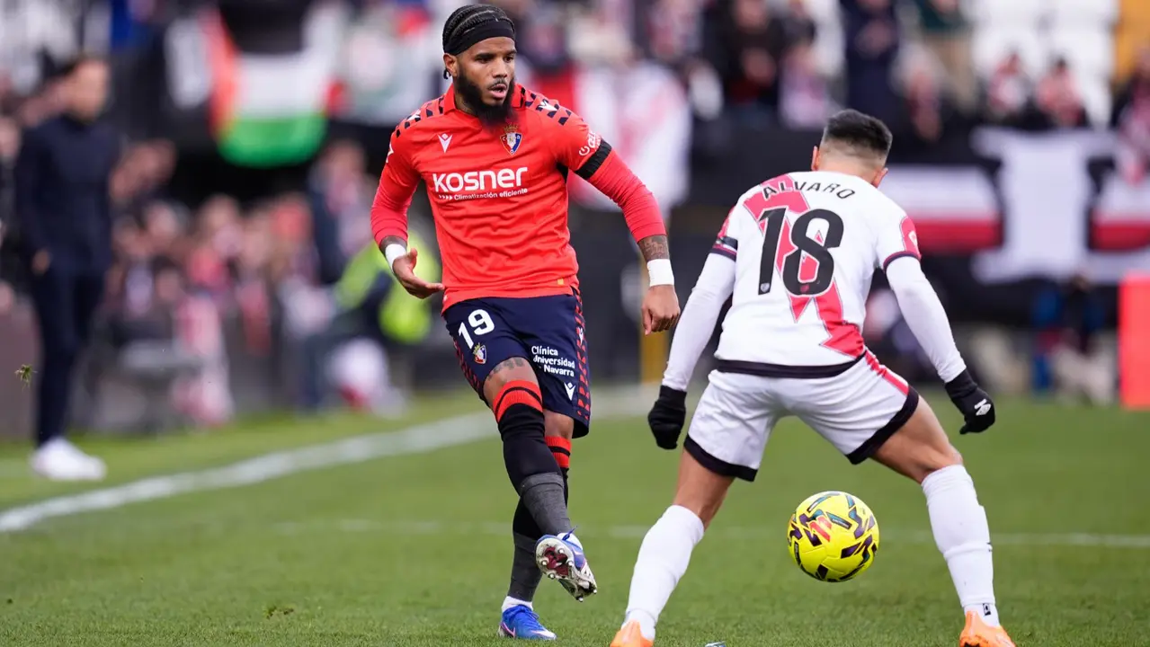 Victoria de Osasuna en el campo del Rayo Vallecano. EUROPA PRESS(1)