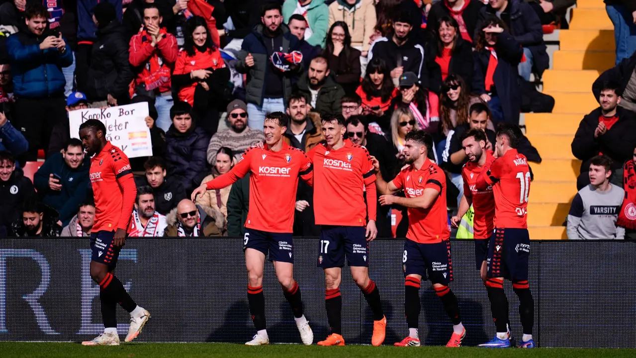 Victoria de Osasuna en el campo del Rayo Vallecano. EUROPA PRESS(1)